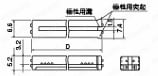 IEEE1284ハーフピッチコネクタ　EMI対策圧接式オスコネクタ：外形図