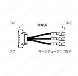 PCRコネクタ付ケーブル バラ線フード付タイプ:関連画像