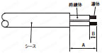 ケーブル端末処理寸法図