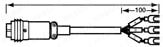 PRC03コネクタ ワンタッチ・ストレート・パネル取付タイプ(PRC03 connector One-touch straight panel mounting type):外形イメージ図