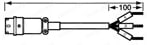 PRC05コネクタ ワンタッチ・中継タイプ(PRC05 connector,   One-touch relay type):外形仕様イメージ図