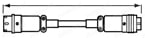 PRC05コネクタ ワンタッチ・中継タイプ(PRC05 connector,   One-touch relay type):外形仕様イメージ図