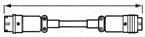 PRC05コネクタ ワンタッチ・中継タイプ(PRC05 connector,   One-touch relay type):外形仕様イメージ図