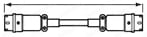 PRC05コネクタ ワンタッチ・中継タイプ(PRC05 connector,   One-touch relay type):外形仕様イメージ図
