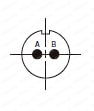 PRC05コネクタ ワンタッチ・中継タイプ(PRC05 connector,   One-touch relay type):コンタクト配列図