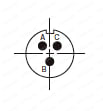 PRC05コネクタ ワンタッチ・中継タイプ(PRC05 connector,   One-touch relay type):コンタクト配列図