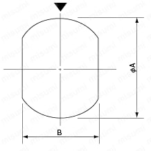 PRC05コネクタ ワンタッチ・中継タイプ(PRC05 connector,   One-touch relay type):コネクタ取付穴外形図