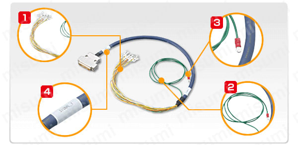 HR10Aコネクタ付きケーブル ストレートタイプ(Cable with HR10A connector straight type)：関連画像