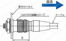 HR10Aコネクタ付きケーブル ストレートタイプ(Cable with HR10A connector straight type)：関連画像