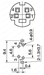 ミニDINコネクタ　基板実装タイプ（差込型）:関連画像