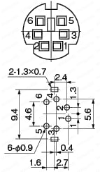 ミニDINコネクタ　基板実装タイプ（差込型）:関連画像