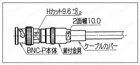 BNCプラグ/ハンダ結線・ネジロックタイプ 結線手順3