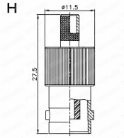 BNCプラグ&ジャック/圧着結線・圧着固定タイプ H