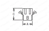1625コネクタ　ソケットハウジング 外形図
