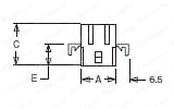 1625コネクタ　ソケットハウジング 外形図