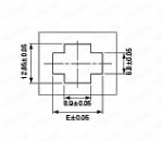 e-CON　分岐アダプタ パネルカット寸法2ソケットタイプ
