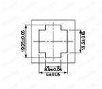 e-CON　分岐アダプタ パネルカット寸法4ソケットタイプ