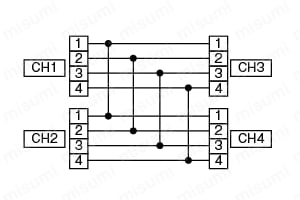 e-CON　分岐アダプタ 結線図