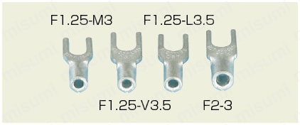 芸能人 愛用の通販 F1.25-4 MISUMI | ミスミ | Y型 【大同端子製造】裸圧着端子 | その他