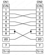 EMI対策薄型フードタイプ（アングル・ストレート）:結線図