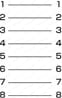 JJアダプタ（中継用ジャック）・UTP・CAT5e：結線図