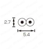 ACコード 固定長（PSE） 片側切り落としタイププラグ ケーブル断面