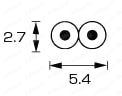 ACコード 固定長（PSE） 両端付き　ケーブル断面