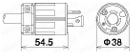 FA用タップ6ヶ口（接地形2P 15A 125V）:外形図