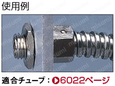 柔軟タイプチューブKSN用コネクタ（パネル取付用ヘッド）:関連画像