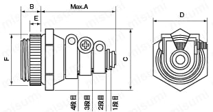ケーブルグランド（広範囲電線径対応タイプ）：外形図