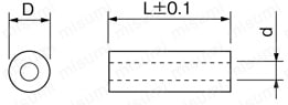 パイプスペーサ（貫通タイプ）：外形図