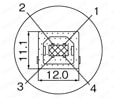 パネルマウントUSBアダプタ (USB Adapter for Panel Mount）:外形図