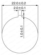 パネルマウントUSBアダプタ (USB Adapter for Panel Mount）:外形図