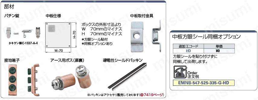 フリーサイズノイズ対策ボックス パチン錠タイプ EMNB EMSB:関連画像