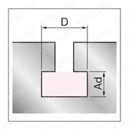 超硬Ｔスロットカッター 2枚刃/4枚刃/底部コーナーアングル、裏部