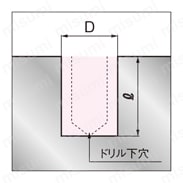 超硬直刃コーナーアングルエンドミル 2枚刃/バックテーパ付タイプ