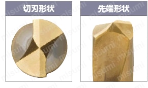 ＴＳコート高硬度鋼加工用超硬ドリル　ストレートシャンク／スタブ・レギュラー:関連画像