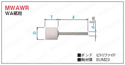 軸付砥石　ＷＡ砥粒:関連画像