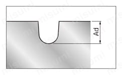 XALシリーズ超硬テーパボールエンドミル（刻印用） 1枚刃/半月タイプ