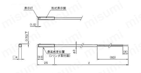 ZC130□の寸法図 単位：mm