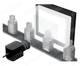 LEDフラット照明（拡散光） LFLシリーズ プラスチック容器内の液面撮像使用例