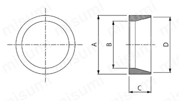 リング照明用拡散板 DF-LDR-LAシリーズ 外形図