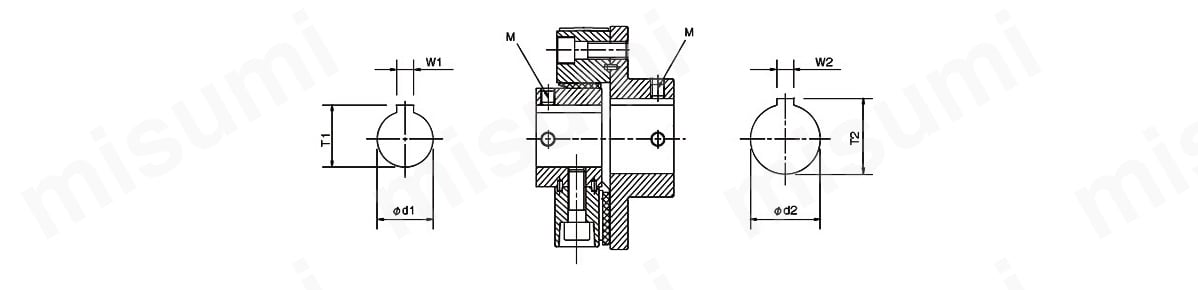 標準穴加工規格の図