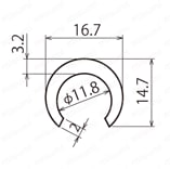 エンプラレール 超高分子量ポリエチレン 異形レール 外形図8