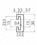 エンプラレール 超高分子量ポリエチレン 異形レール 外形図12