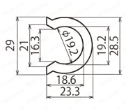 エンプラレール 超高分子量ポリエチレン 異形レール 外形図20