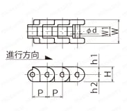 エンプラチェーン 直線輸送用 外形図1