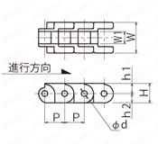 エンプラチェーン 直線輸送用 外形図2