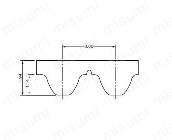 100S3M492G | 標準ベルト S3M | 三ツ星ベルト | MISUMI(ミスミ)