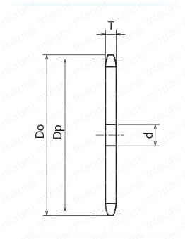 標準スプロケット 35A形　外形図画像